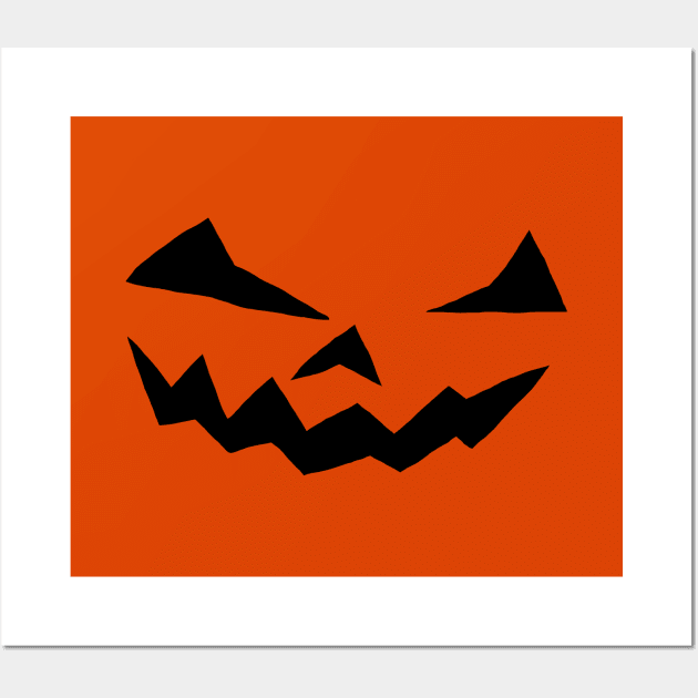 Halloween Pumpkin Face Wall Art by ellenhenryart